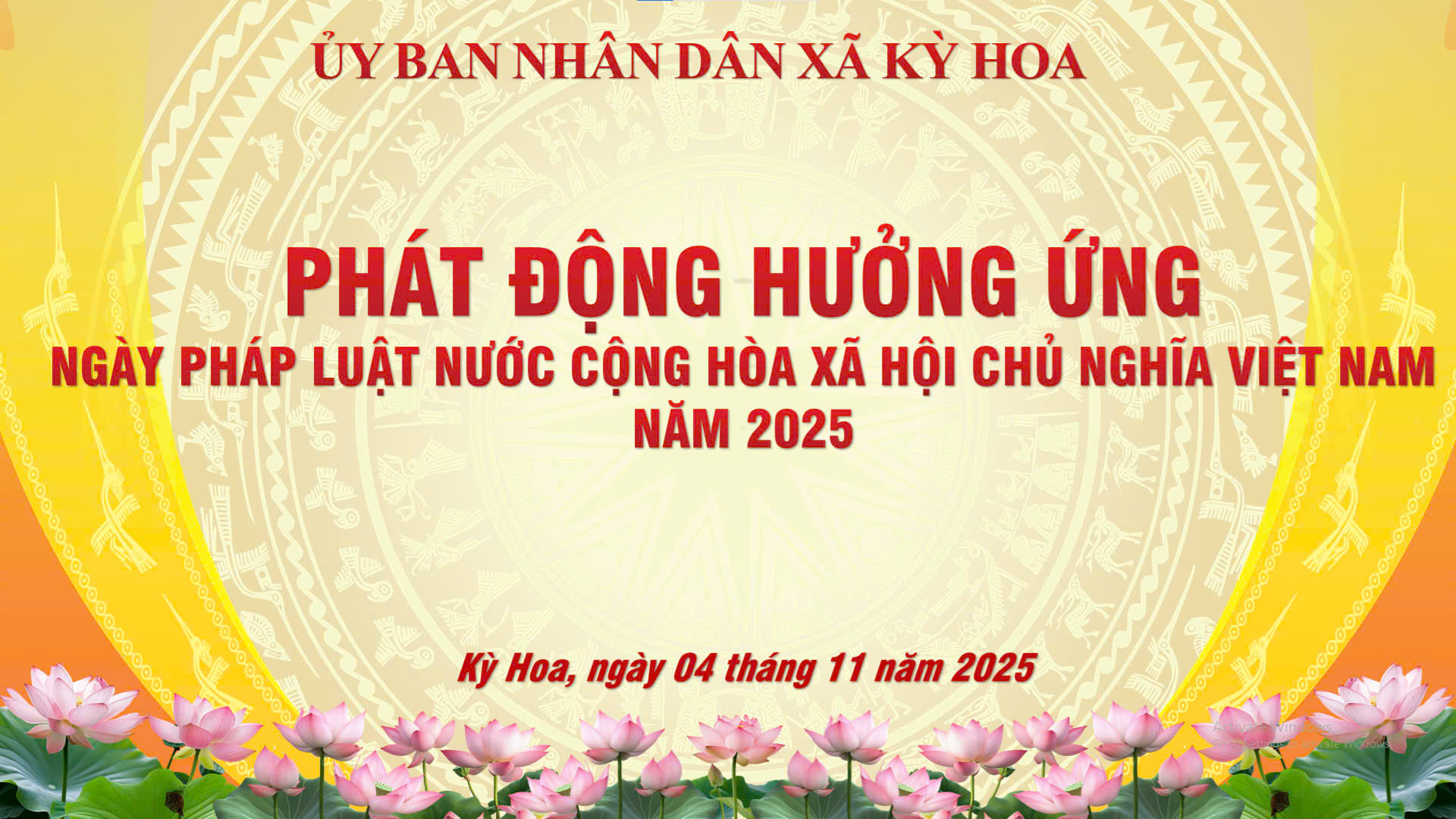 Xã Kỳ Hoa Phát động hưởng ứng ngày pháp luật nước cộng hòa xã hội chủ nghĩa Việt Nam năm 2025.
