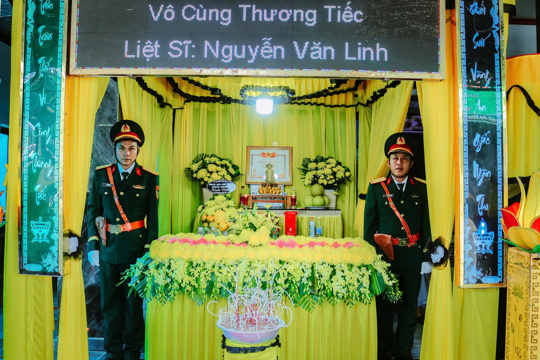 Xã Kỳ Hoa tổ chức Lễ truy điệu và an táng hài cốt Liệt sĩ Nguyễn Văn Linh