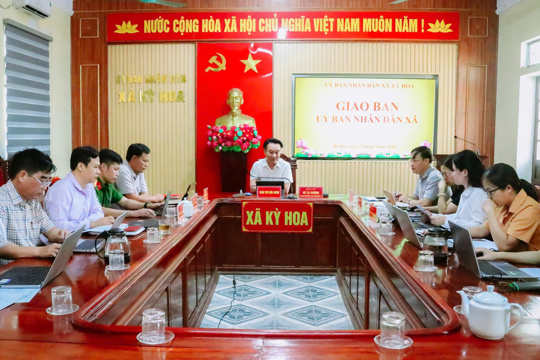 Kỳ Hoa tổ chức họp giao ban UBND xã tháng 9 năm 2026 