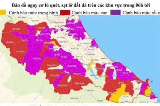 Cảnh báo nguy cơ lũ quét, sạt lở đất, sụt lún đất do mưa lũ trên địa bàn xã Kỳ Hoa