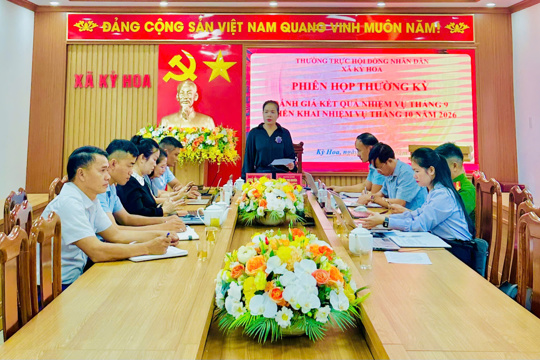 Thường trực HĐND xã Kỳ Hoa tổ chức phiên họp thường kỳ tháng 9 năm 2026