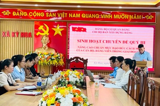 Chi bộ Ban Xây dựng Đảng tổ chức sinh hoạt chuyên đề quý III năm 2026