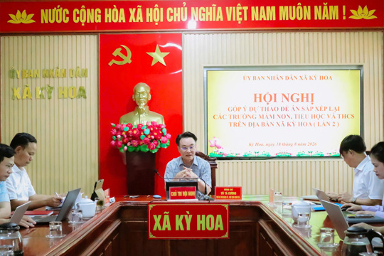 Kỳ Hoa góp ý dự thảo Đề án sắp xếp lại các trường học trên địa bàn xã (lần thứ 2)