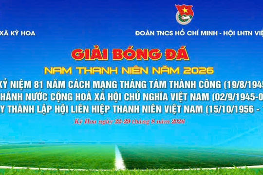 Giải bóng đá nam thanh niên xã Kỳ Hoa năm 2026