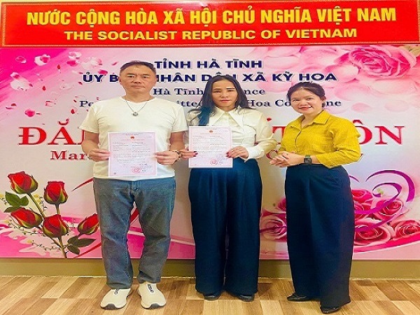 XÃ KỲ HOA ĐĂNG KÝ KẾT HÔN CHO CÔNG DÂN CÓ YẾU TỐ NƯỚC NGOÀI