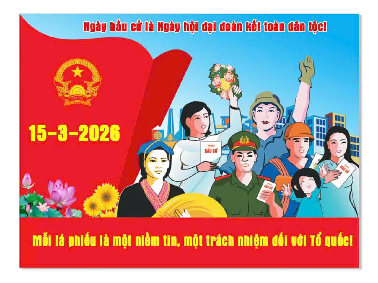 Thông báo Về việc niêm yết danh sách cử tri bầu cử đại biểu Quốc hội khóa XVI và đại biểu Hội đồng nhân dân các cấp nhiệm kỳ 2026-2031